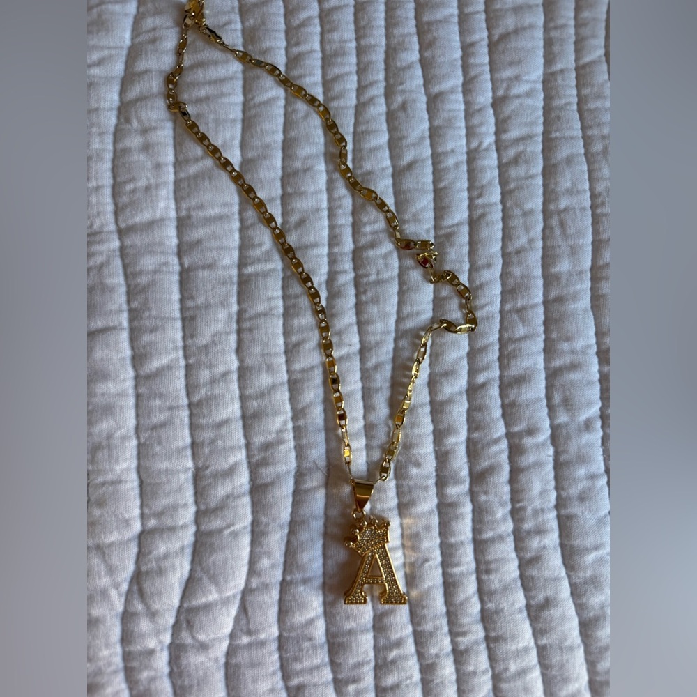 Gold Initial Pendant Necklace